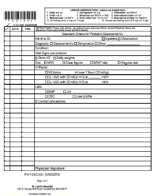 gastroenteritis order sheet