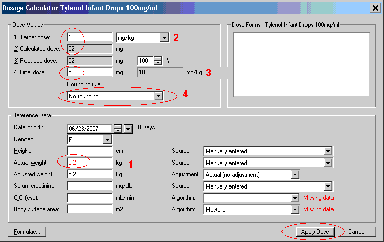 Dosage Calculator